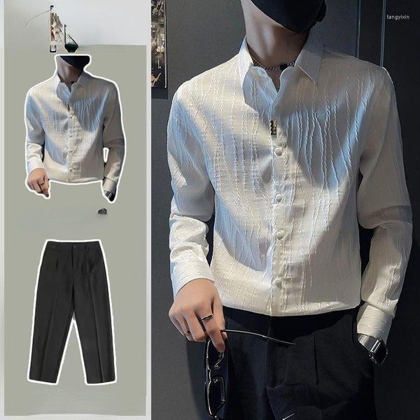 Herren -Trailsuiten Frühling Sommer chinesischer Stil Leinenanzug traditionelle Kleidung Männer Solid Uniform Retro Langarmhemd und Hosen Set D107
