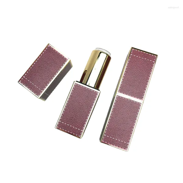 Bottiglie di stoccaggio Tubi di rossetto vuoto 3D in rilievo magnetico Tubo labbro magnetico quadrati 12,1 mm Contenitore cosmetico riempibile 10/30pcs