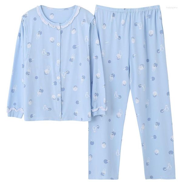 Pijamas de amostragem de maternidade de algodão -algodão feminino para mulheres para o inverno de inverno para mamas de inverno para mulheres grávidas Gravidez Nightwear Lounge