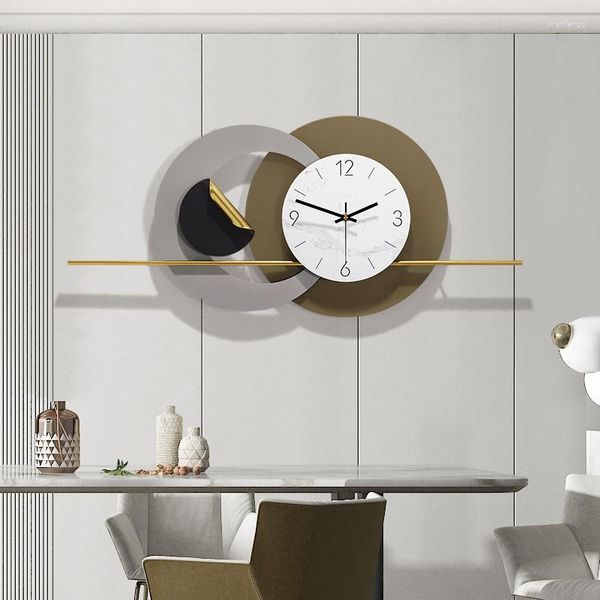 Orologi da parete Orologio di lusso leggero soggiorno moderno Vintage Atmosferico Casa Bagno Minimalista Decorarion Zy50GZ