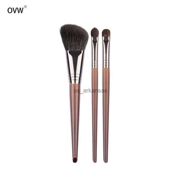 Escovas de maquiagem OVW 3pcs Nature Bincher Shader Brush Shade Shade Sculping Brush Cosmetic Beauty Conjunto de pincel HKD230821