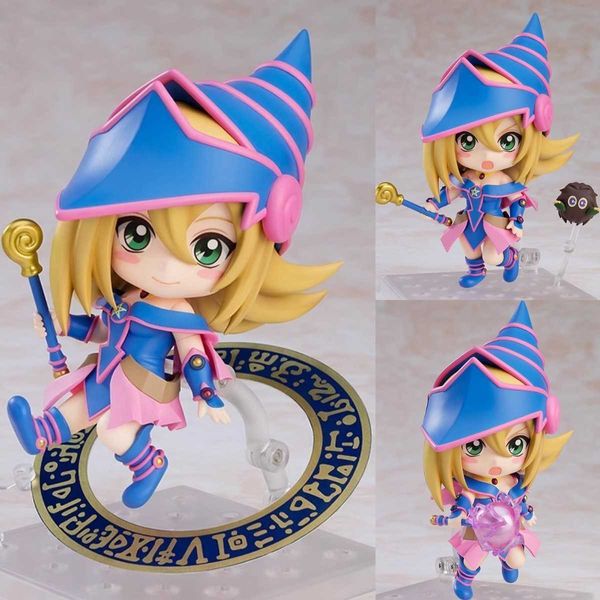 Figuras de brinquedo de ação 10cm, mágico preto, menina, duelo escuro, yu gi oh, anime, figura de ação, brinquedos, coleção de bonecas, presente de natal