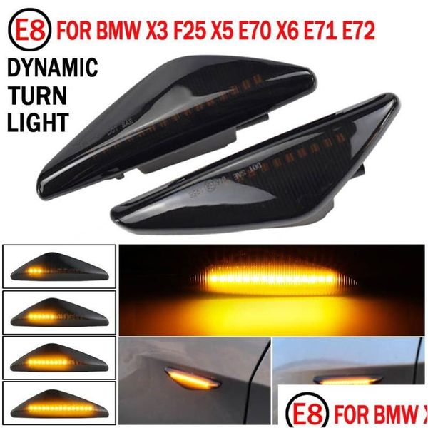 Auto Notleuchten 2pcs Bernstein LED -Vorderseite Marker Blinker für x3 f25 x5 e70v x6 e71 Drop Lieferung Mobile Motorräder mit einem DH5QV beleuchten