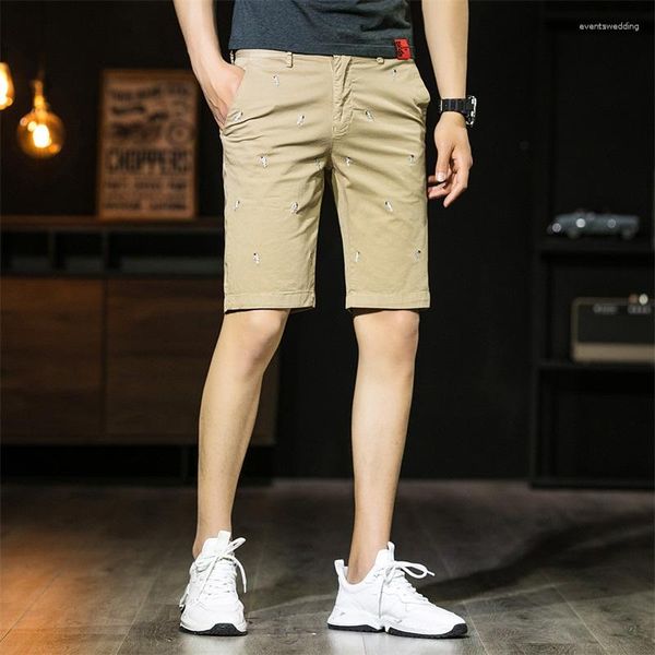 Shorts masculinos Algodão de verão Juventude moda slim fit puro lazer respirável calça grande tamanho casual de alta qualidade de alta qualidade