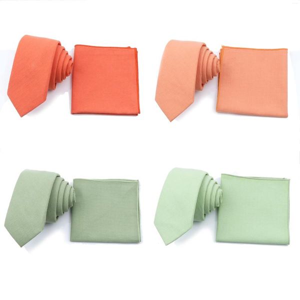 Arco lances da marca Macarons de algodão masculino Macarons de coloração de coloração de bolso de bolso quadrado Acessórios diariamente Use Cravat Wedding Gift for Man