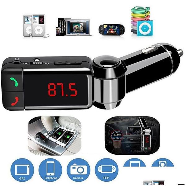 Kit per auto Bluetooth 5.0 FM Trasmettitore Mp3 Modatore Mani Wireless Wireless O Ricevitore Dual USB Fast Charger 3.1A Drople Delivery Mobiles M Dhald