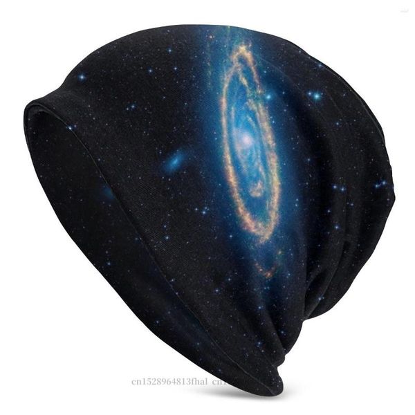 Berets Galaxy Bonnet Homme Outdoor Strickhut Blau Muster Schädel Beanies Caps Stil Baumwollhüte