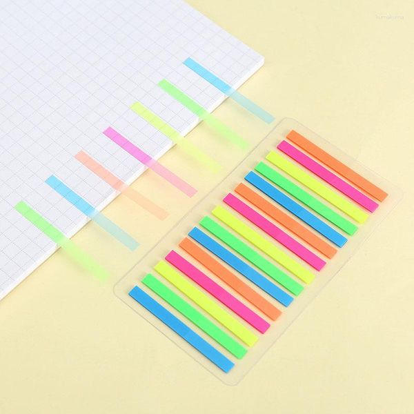 Geschenkverpackung Gefangenen Farbe Klebressnotizen Memo Pad Index transparent Postaufkleber Lesezeichen Notepad School Office Schreibwarenbedarf