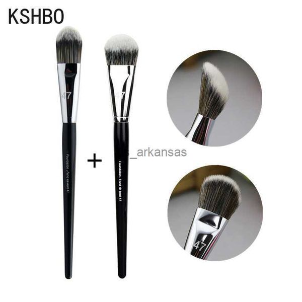 Make -up -Bürsten KSHBO 2PCS/SET Make -up Beauty Tools Foundation Pinsel 47 Besenkopf Liquid Foundation Schatten Reparatur für Frauen Gesichtsbasis Pinsel HKD230821