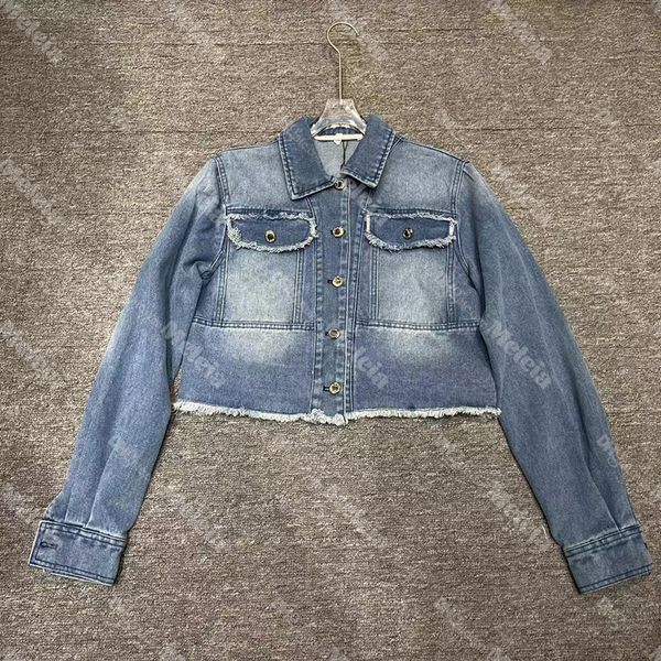 Kadın Denim Ceketler Yapıştırıcı Mektup Ladies Coats Rahat Hip Hop Bayanlar Outerwear