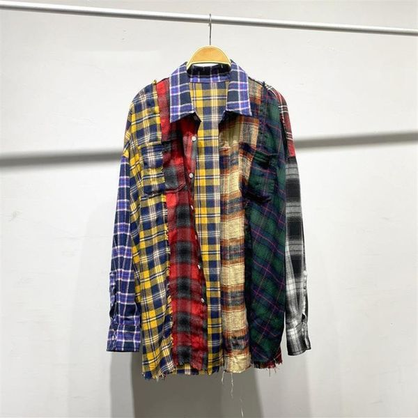 Herren lässige Shirts Realzz Kapitel R13 Sieben Arten von Plaid Open Edition Die asexuellen Hemden von Contemporary Young P247z zubereitet