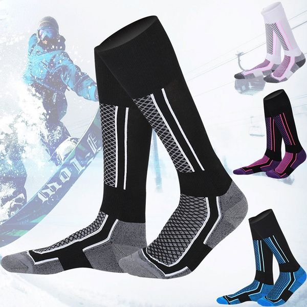 Sportsocken Ski -Socken dicke Baumwolle Outdoor Sport Snowboard Radfahren Ski Fußball Socken Männer Frauen schwitzen Absorption Hochelastische thermische Socken 230821