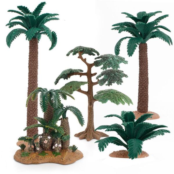 Oggetti decorativi Figurine Layout Accessori per bambola Ornamento del periodo giurassico piante in miniatura alberi cespugli modello modello fata decorazione del giardino 230818