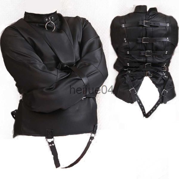 Outros itens de beleza de saúde feminino de couro pu PU feminina Bondage Straitjacket Casaco de Libes de Ligação de Ligação para Mulheres Erotic Cosplay Adulto Toy X0821