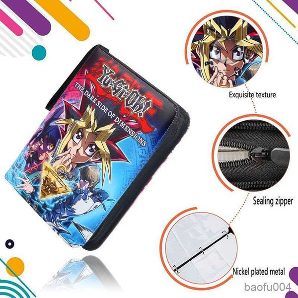 Jogos de cartas yu gi oh 9 slots de card slots anime collection album holder book book carton card store store Binder 9 grade zíper brinquedos para crianças r230821