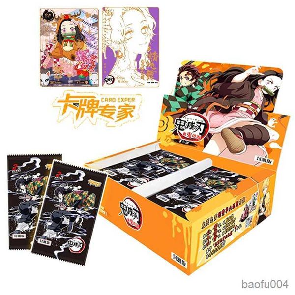 Giochi di carta Games originale Demon Slayer Cards Box Hobby Collection TCG gioco Game Card Rare Kimetsu No Yaiba Figura anime per bambini Gioche regalo R230821