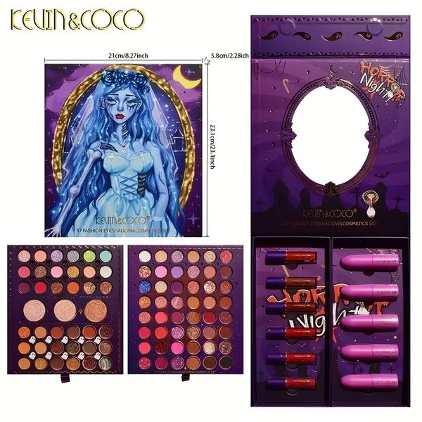 87 Colors Set Eyeshadow Set Box Halloween Moonlight Zombie Bride Set Box