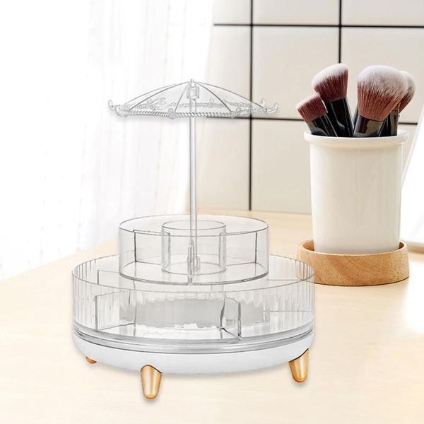 Scatole da stoccaggio Makeup Organizer Porta per trucco Visualizzazione Gioiello Gancio per appendiabiti per gli accessori per capelli Caspa per capelli Casa da letto