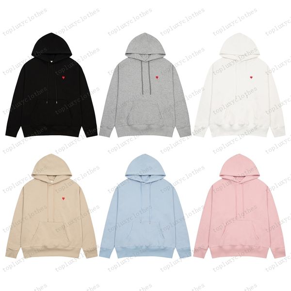 Capuz 3A masculino e capuz de gabinete feminino Hoodie de alta qualidade Bordado Red Heart Heart Winter Round Pullover de casal de casal de casal