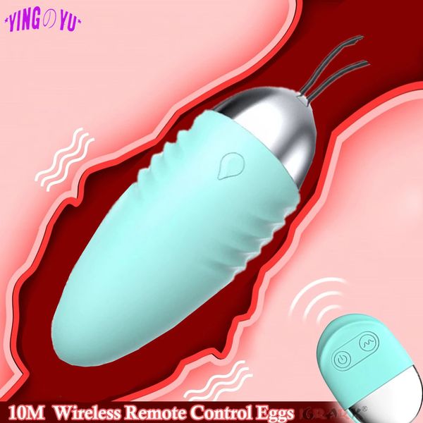 Toys adultos Kegel Ball Exerciser 10m Wireless Jump Egg Remote Control Vibrator Body Massager Produtos Sexo para Mulheres AMAR JOGOS 230821