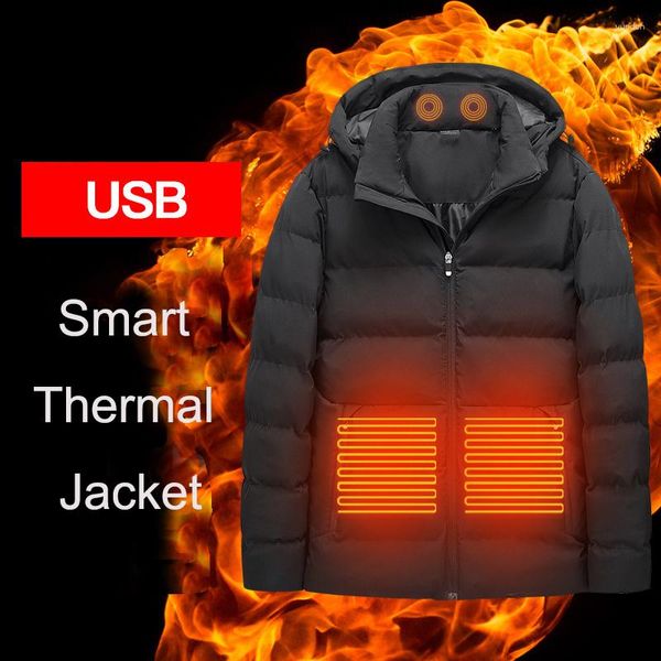 Giacche da caccia USB Giacca invernale Riscaldata calda Smart Smart Cotton Maschio Nero Ski Outdoor Ski