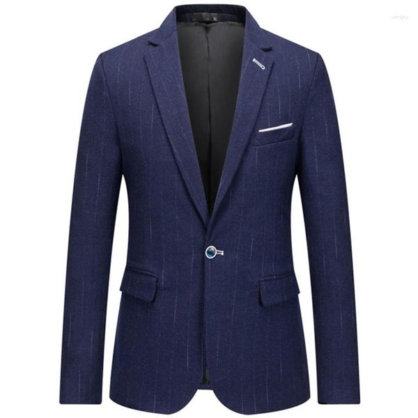 Abiti da uomo 2023 uomini singoli top casual moda slim fit versione coreana abito a strisce per giovani abiti maschio blazer giacca m-5xl cappotto