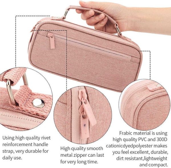 Brinquedos de aprendizagem yuerui estojo de lápis de grande capacidade, bolsa escolar grande para lápis, para meninas, meninos e adolescentes, fofo, camada dupla, estojo de lápis kawaii, escritório