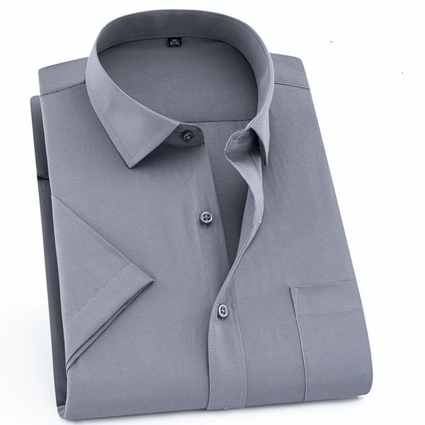 Herren Casual Shirts Sommer Kurzarm Design Standardfit komfortable Business Formal Bluse männliche weiße Hemd 8xl 7xl 6xl 5xl 230822