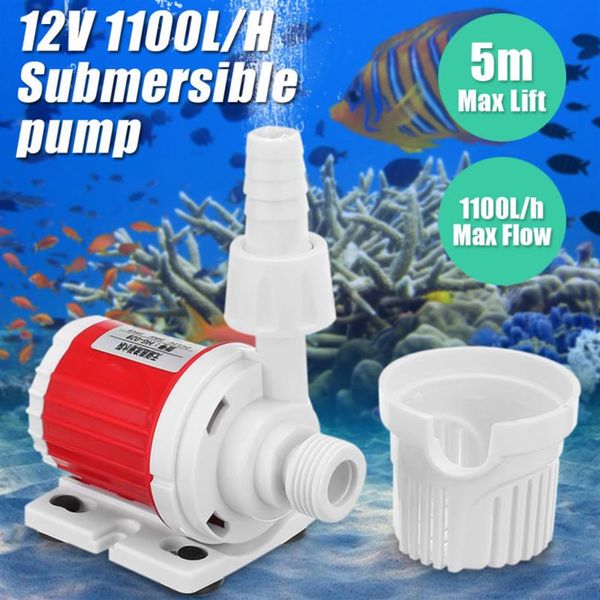 20 W DC 12V Filtro della pompa dell'acqua submersibile ultraquiet 1100LH Fish Pond RIUM Serbatoio di fontana Y200917261T