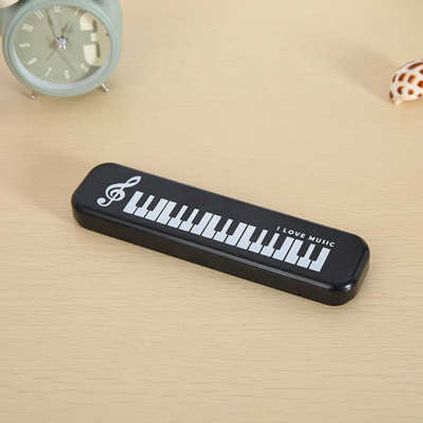 Brinquedos de aprendizagem criativo nota musical caso lápis crianças mini teclado piano simples clave de sol estudante caixa de papelaria presentes do escritório da escola