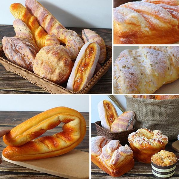 Dekorative Blumen künstliche falsche Brotverzierungen Französische Baguette Kuchen Bäckerei Handwerk Kinder Osterdekor Spiel Spielzeug Donuts Simulation Küchenmodelle