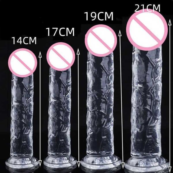 Massageador 6 tamanhos gelatina vibrador realista pênis ventosa grande masturbador feminino estimulador clitoriano lésbica para mulheres