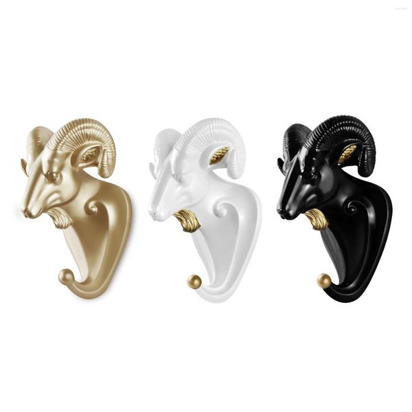 Ganchos de casaco de animal gancho de ornamento cabeças de escultura de parede penduradas para a bolsa de escritório de garagem para entrada de quarto