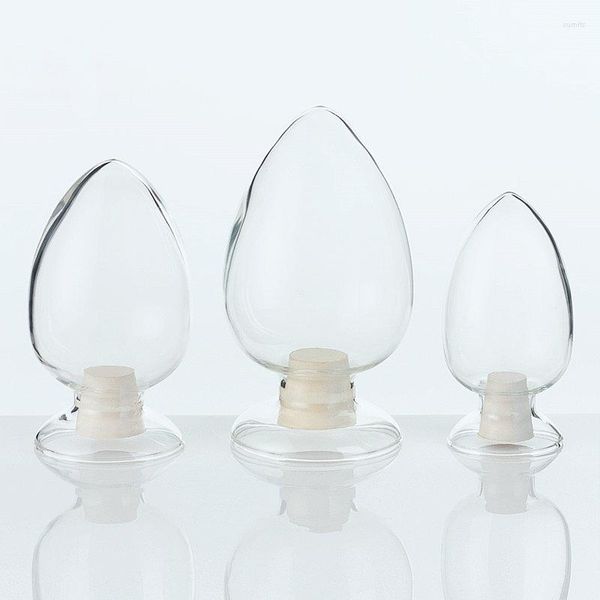 125/250/500ml de vidro cônico Display de frascos de vidro mostram com contêiner de laboratório de plugue de borracha