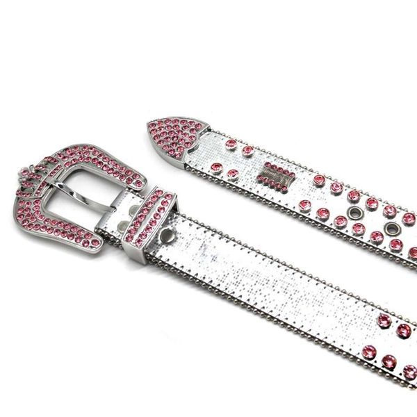 Guangzhou Diamond Crown New Women's Belt Handmade Inclaid Hip Hop Punk Pontas Personalizadas Cinturão