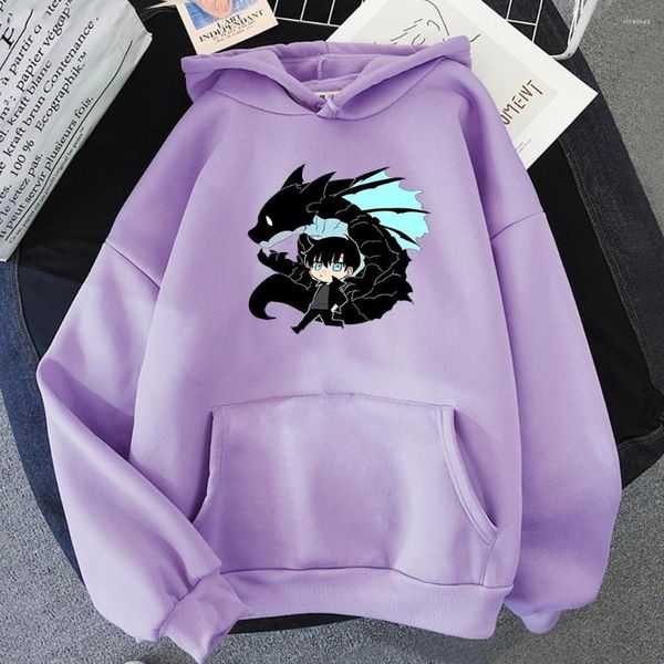 Hoodies masculinos 2023 Solo nivelamento de moletom O-pescoço oitão Mulheres/masculino fora Harajuku streetwear