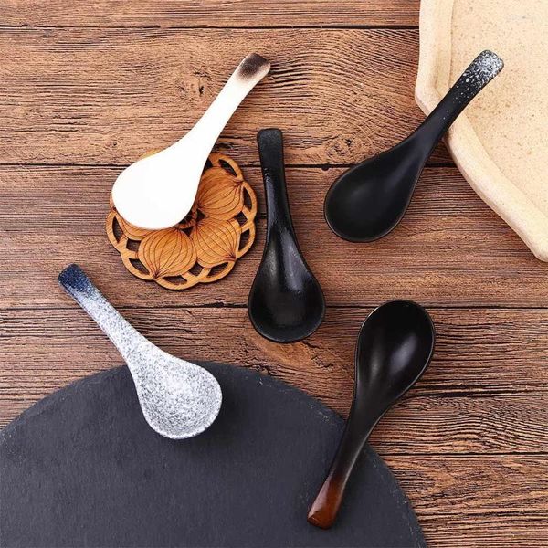 Colheres de colheres Kicthen Gadgets japoneses Catering Restaurant Housespoon Tableware Sop Sop Spoon Rice