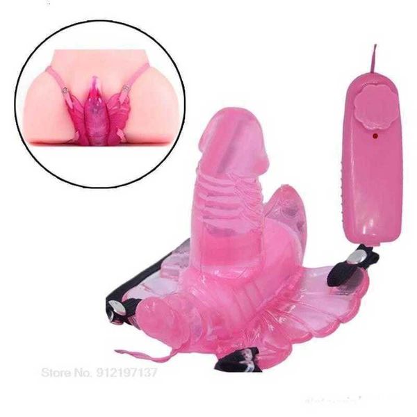 Massagegerät Tragbarer unsichtbarer Dildo Vibrierende Frauenhöschen Vaginalklitoris-Vibratoren Silikon Schmetterling Tragbar G-Punkt Erwachsene Sexy