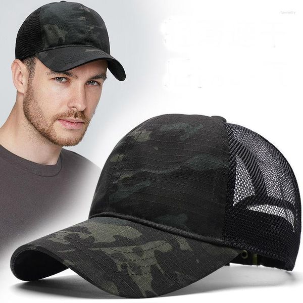 Ball Caps 2023 Summer Outdoors Mesh Sun Hat per adulto Snpaback Big Head Man Plus size Baseball 55-60 cm 60-65 cm