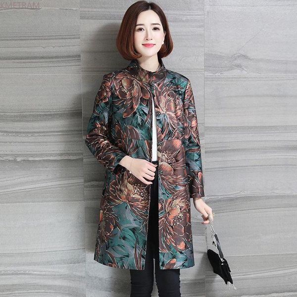 Pelle femminile vera giacca di pelle di pecora da donna da donna giacche stampate in moda coreana donna vera eternità collare streetwear