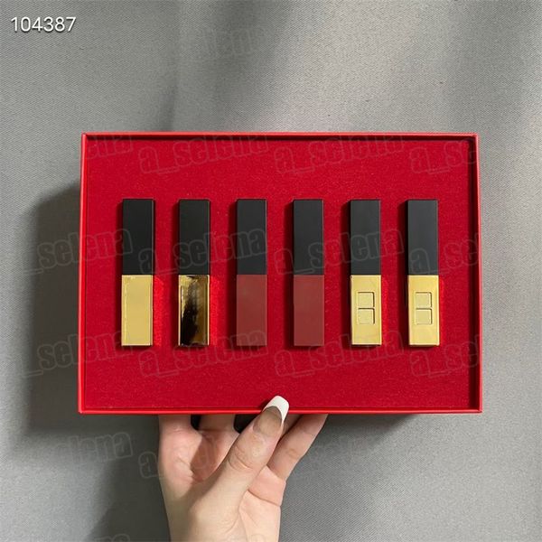 Kit di trucco per labbra di marca Matte rossetto 6 Colore 1# 9# 1966# 21# 12# 23# rossetti set lipkit 6pcs con sacchetto regalo