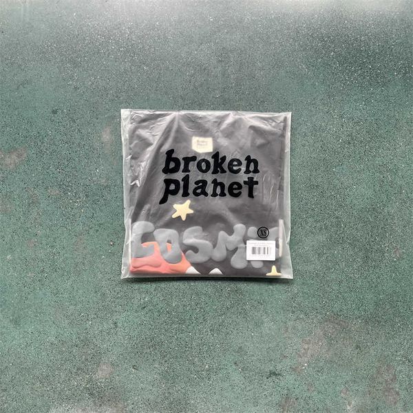 Новая мужская футболка Broken Planet, футболка с космическими тропами, зеленая агава, топы для пар, топы Cosmic Peaks, оригинальные шорты, дрель