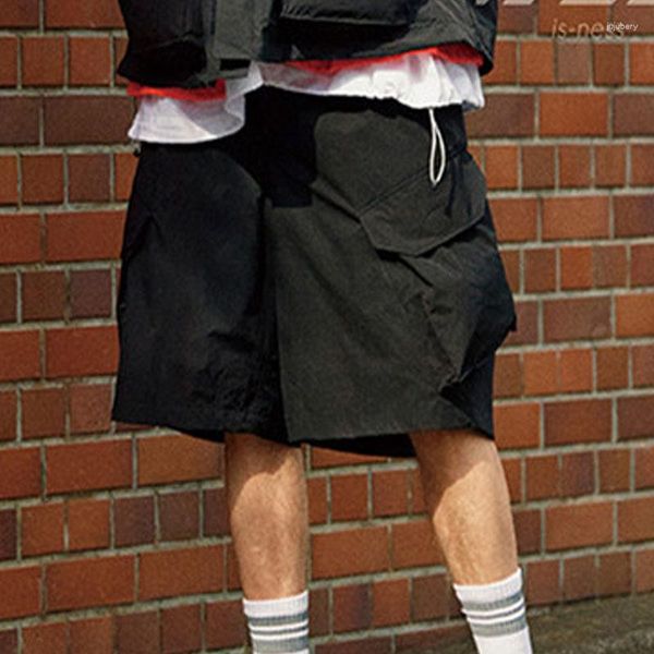 Erkek Şort Varış IS-22SS Gevşek Kırış Şehir Boy Pantolon Modaya Modaya Modaya Göre