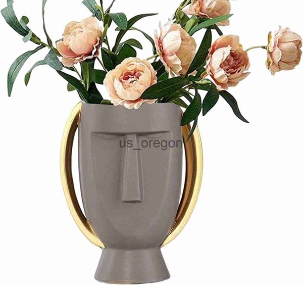 Vasos Vasos de cerâmica de arte face humana | Vasos de flor de cerâmica de desktop criativos vasos de flores decorativas para festa de casamento na cama de quarto x0821