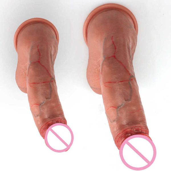 Massaggiatore 26 cm Super Soft Enormi Falli per Donne Pene Grande Realistico con Ventosa Masturbazione Femminile Dildo Forniture per Adulti Strumenti