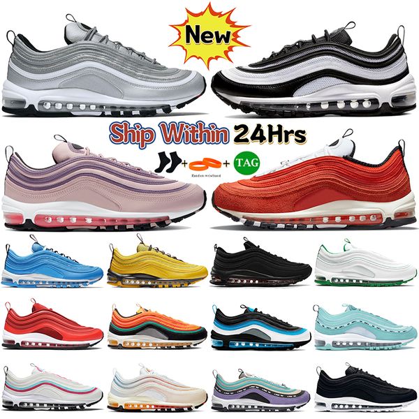 Designer 97 scarpe da corsa da uomo 97s silver bullet panda ghost sughero ossidiana undftd triple nero bianco sunburst futuro pasqua scarpe da ginnastica a malapena rose scarpe da ginnastica da donna