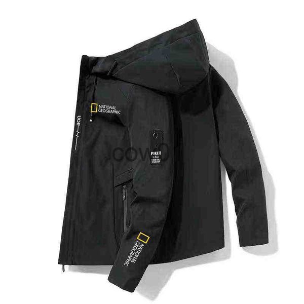 Jackets masculinos Nacional Geographic Men Jacket 2021 respirável à prova d'água à prova de vento Windbreaker ao ar livre Campo de caminhada de aventura H1112 J230822