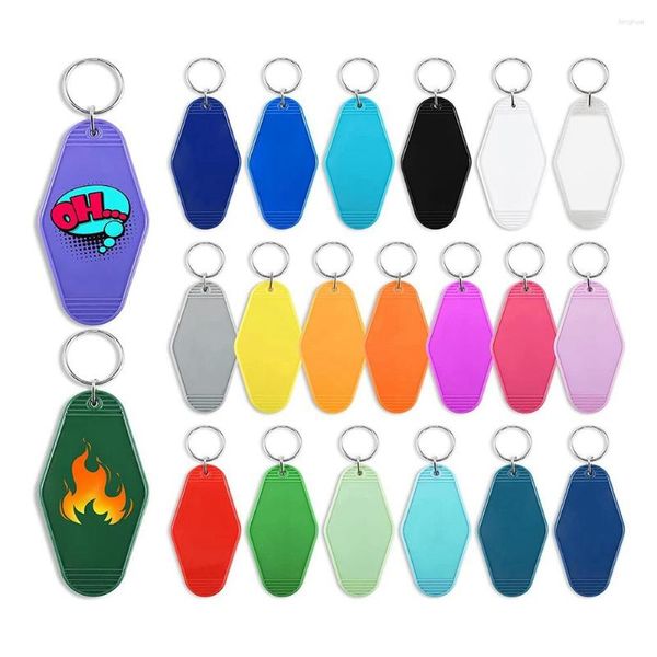 Ganci per portachiavi vintage motel 21 colori spazzatura retrò ornamenti di trasferimento di calore per sublimazione crafting fai -da -te portachiavi