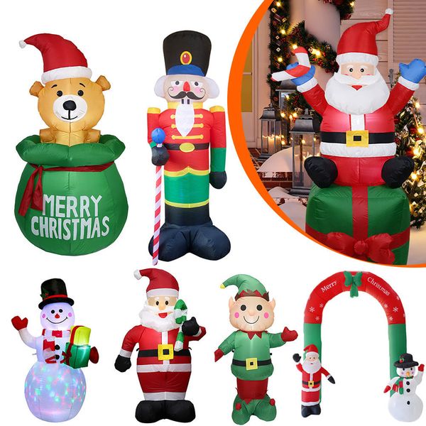 Outras festa de eventos suprimentos de natal balão inflável liderou bonecas gigantes de alto brilho ecofriendly ao ar livre jardim de natal decoração 230821