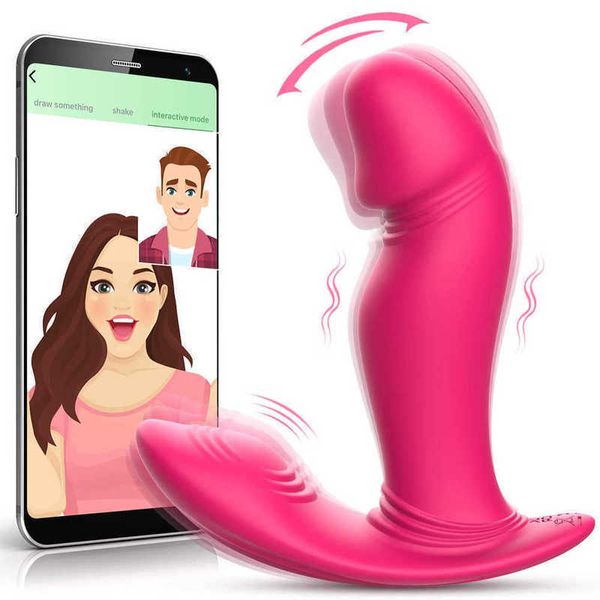 Vibrador adulto massageador ponto G para mulheres Banenu App Control Perfect-fitted Butterfly Panty Clitóris Anus